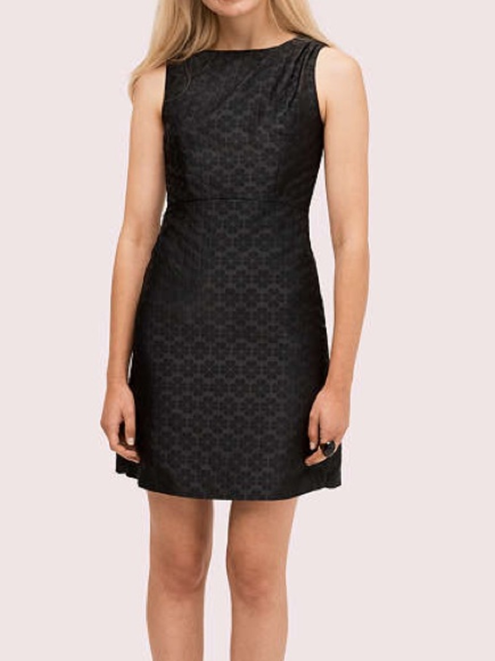 Kate Spade Black Spade flower Jacquard Dress - Picture 2 of 12